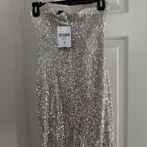 NWT Sequin strapless mini dress